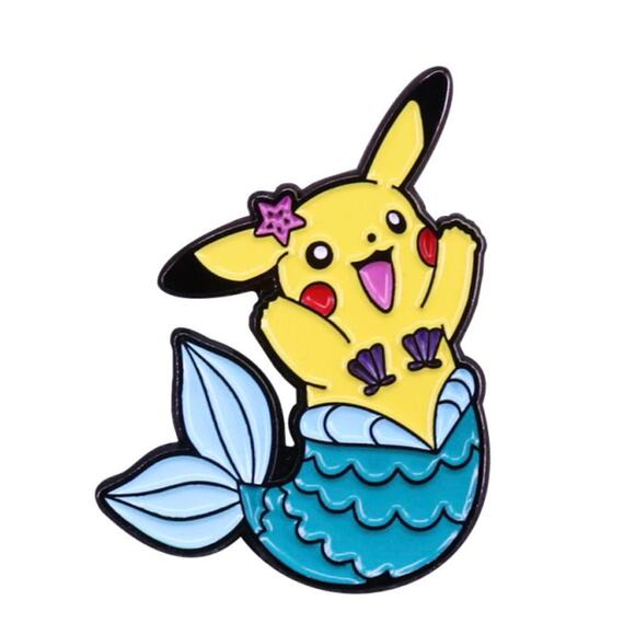 Pokemon Pikachu Mermaid Starbucks Mermaid Enamel Pins 370 - Picture 2 of 4
